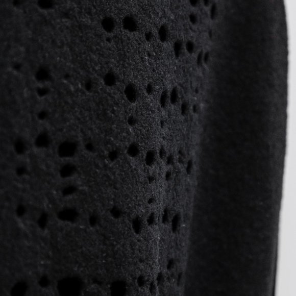 Sarah Pacini Black Weathered Wool Top - Picture 7 of 8